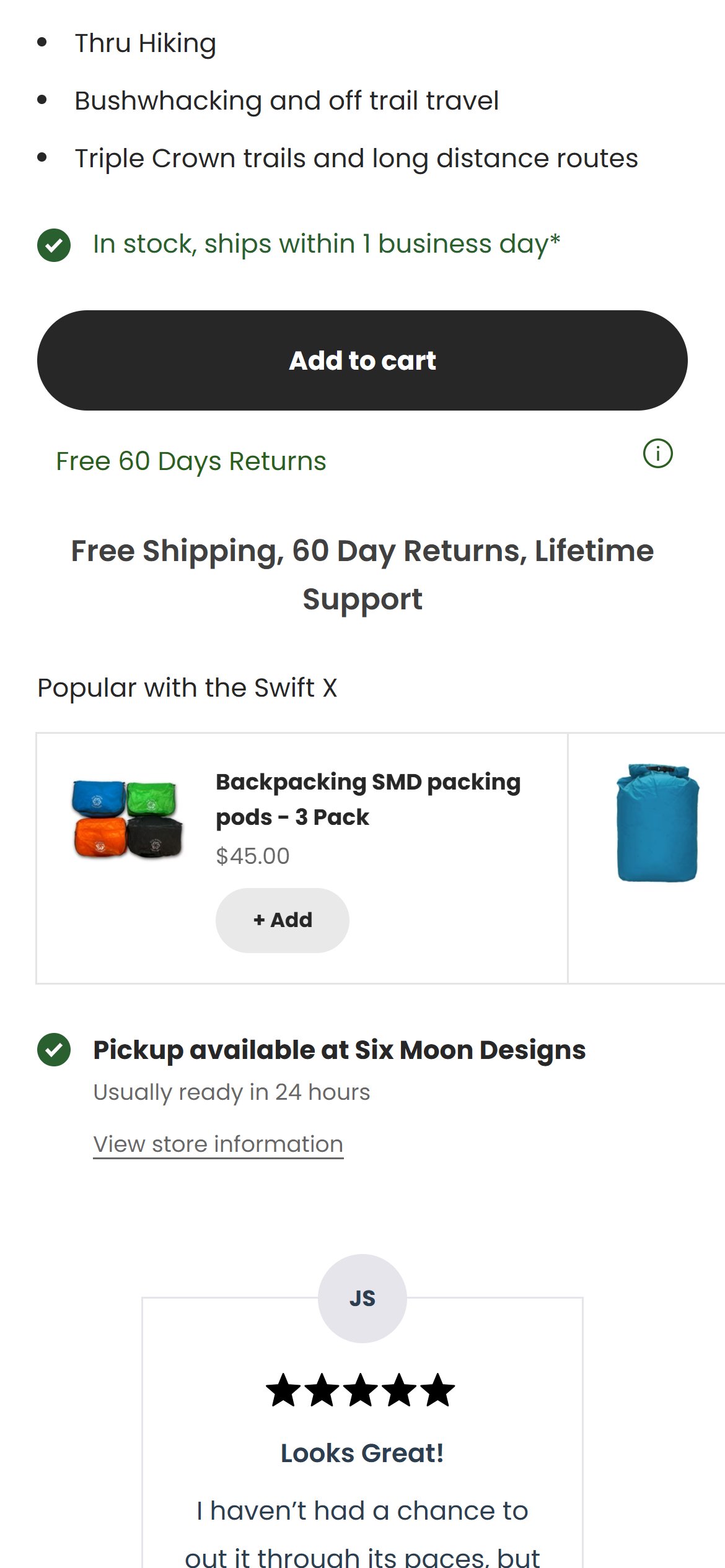 Six Moon Designs — Mobile